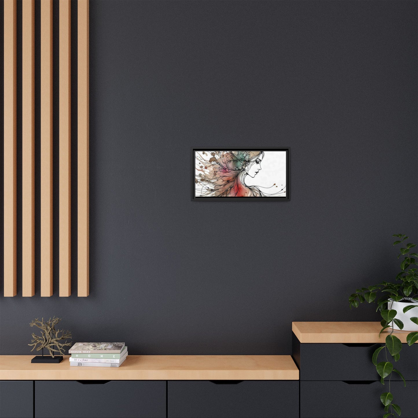 Matte Canvas, Framed (Multi-color) - Girl Whispers