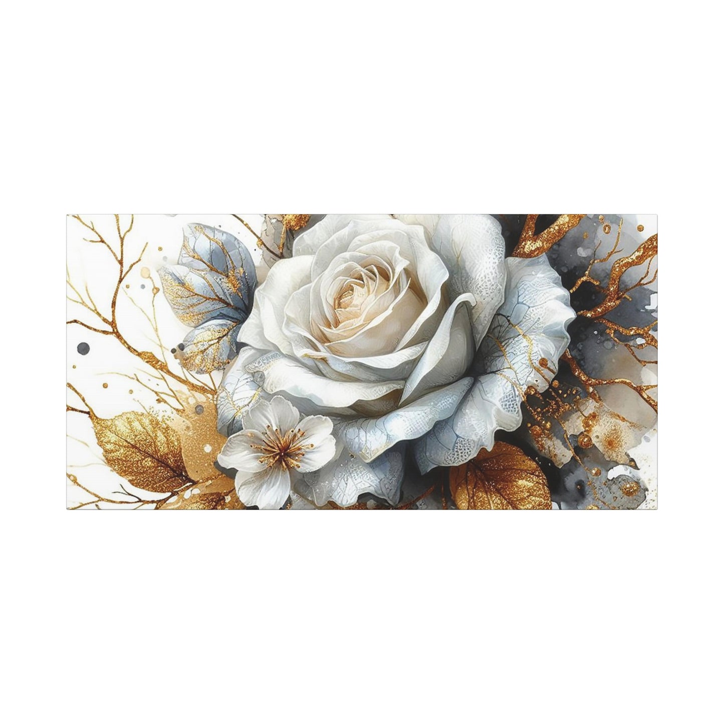 Matte Canvas, Stretched, 1.25" - Gold and Black