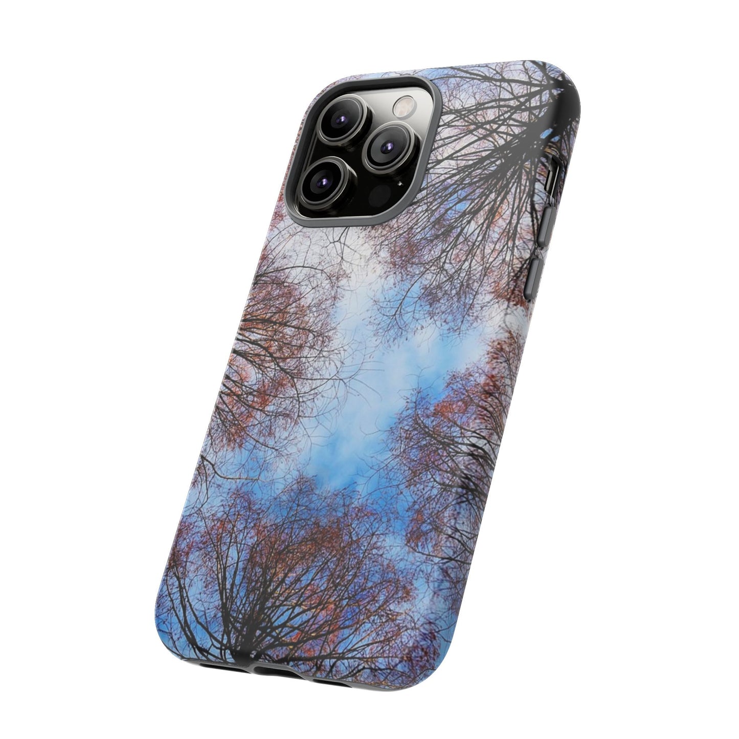 Skyward Trees Phone Case — Nature Forest Canopy Protective Tough Case