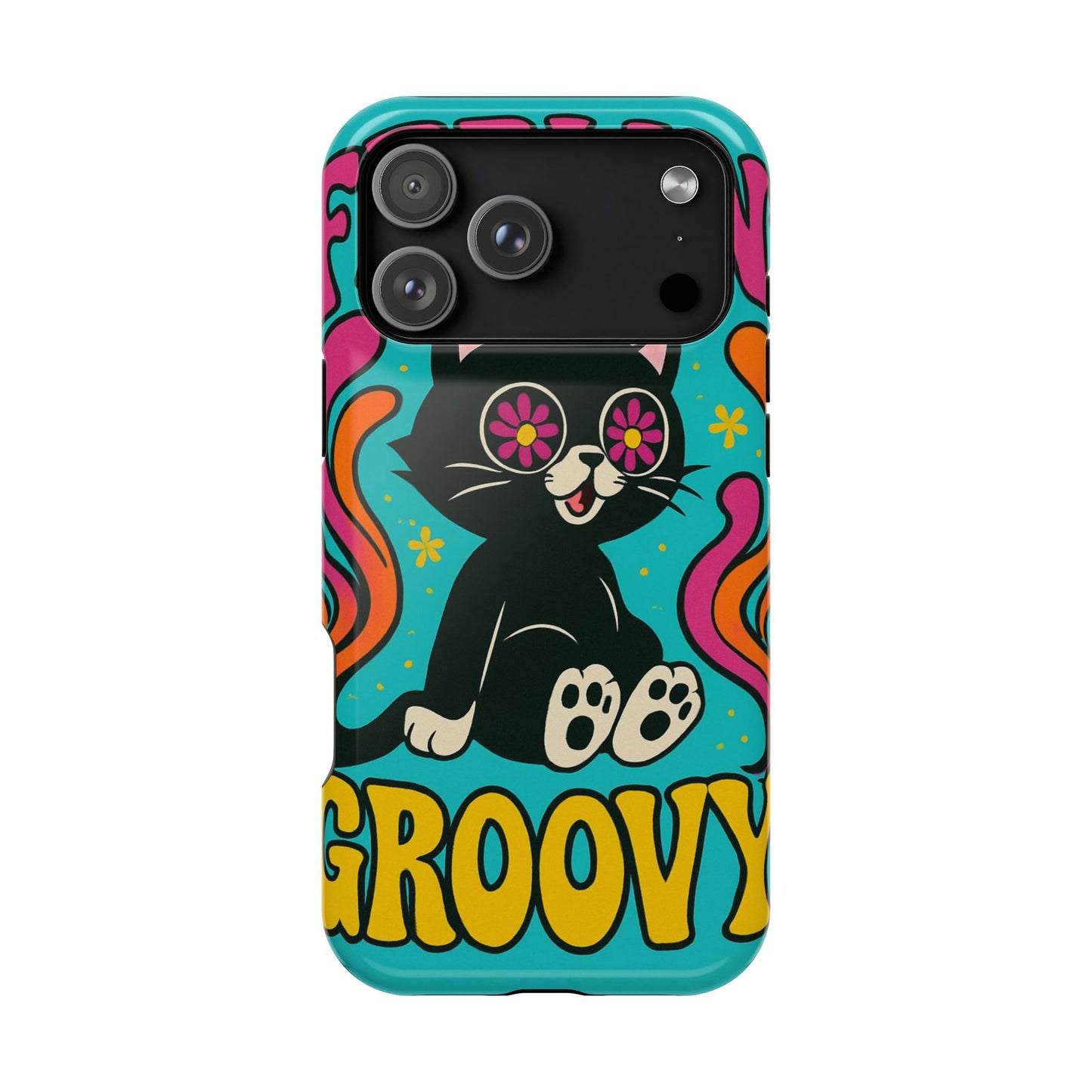 Groovy Cat Magnetic Impact-Resistant Phone Case