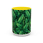 Tropical Leaf Coffee Mug - Green Botanical Drinkware, Ideal Gift for Nature Lovers, Home Decor, Tropical Theme, Eco-Friendly Beverage