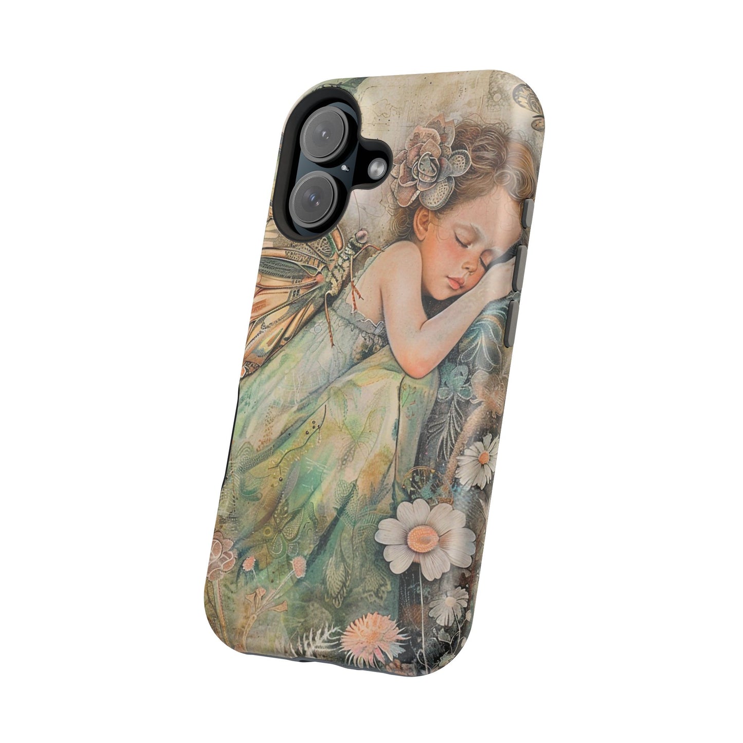 Fairy Sleeping Phone Case — Magnetic Impact-Resistant iPhone Cover