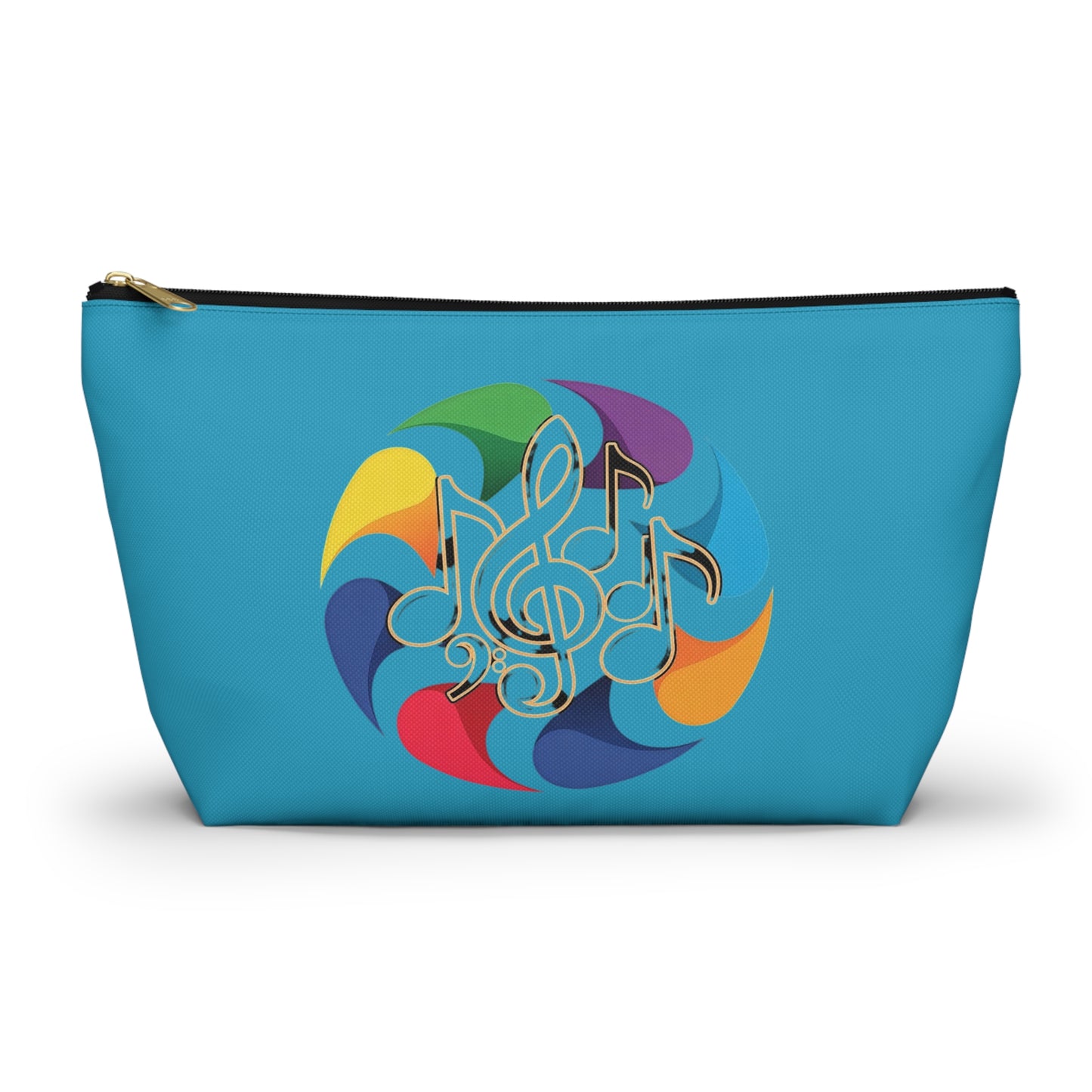 Music Notes Accessory Pouch — Colorful Treble Clef Cosmetic Bag