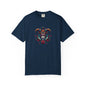 Vibrant Graphic Unisex T-Shirt with Floral Mask Design, Casual Wear, Festival Outfit, Gift for Friends, Unique Fashion Statement