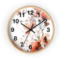 Floral Wall Clock — Soft Orange Blossom Decorative Clock