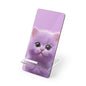 Cute Purple Kitten Phone Stand — Foldable Mobile Display Stand for Smartphones
