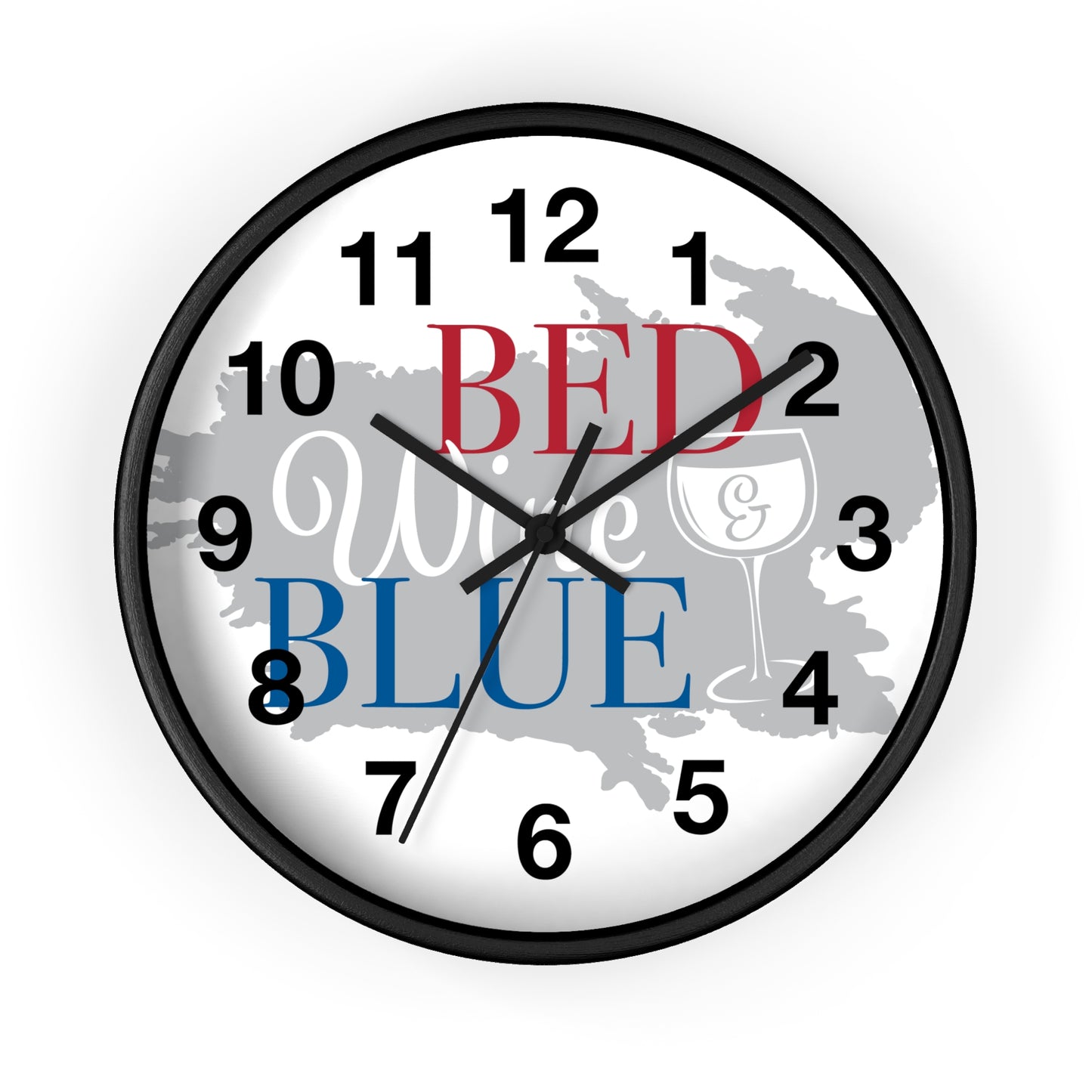 Patriotic Wall Clock - "Bed, White, and Blue" - Home Decor