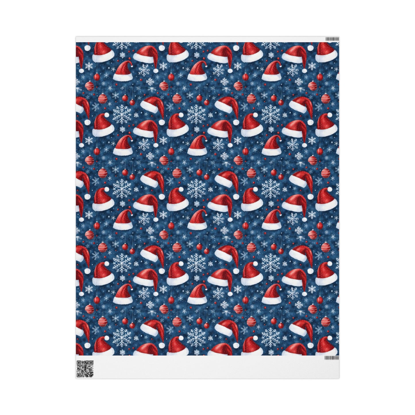 Holiday Snowman Wrapping Paper Roll — Festive Blue & Red Christmas Gift Wrap