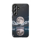 Moonlit Reflection Phone Case — Night Sky Moon & Clouds Tough Case