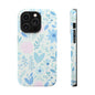 Floral Pastel Magnetic Impact Phone Case — Blue & Pink Botanical Design