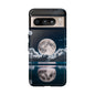 Moonlit Reflection Phone Case — Night Sky Moon & Clouds Tough Case