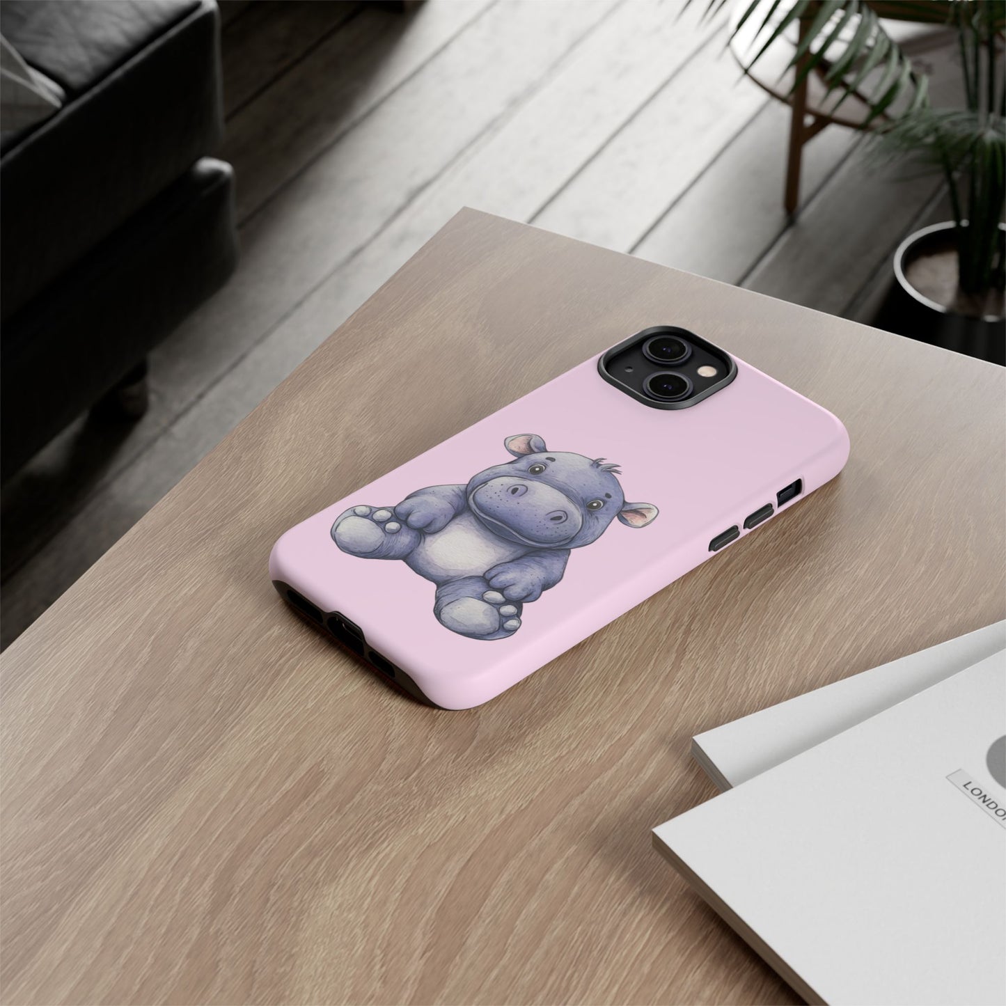 Cute Hippo Phone Case - Tough Cases, Animal Phone Cover, Kawaii Accessories, Gifts for Kids, Unique Tech Gear