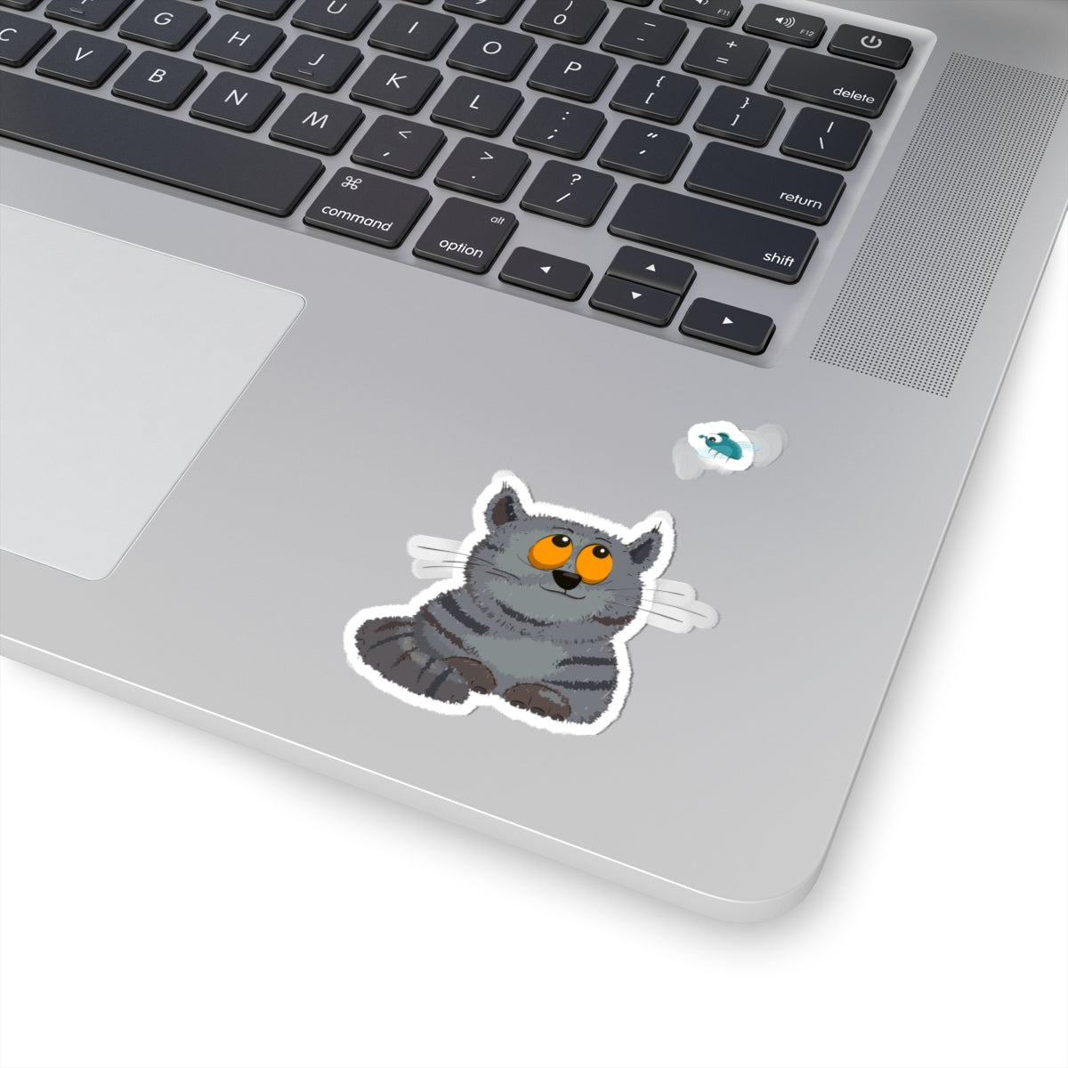 Cute Cat Kiss-Cut Stickers, Cat Lover Stickers, Laptop Decals, Gift for Animal Lovers, Cute Cat Art, Home Decor