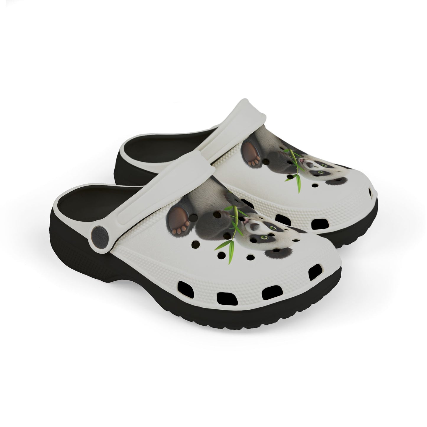 Adorable Panda Clogs, Kids EVA Foam Shoes
