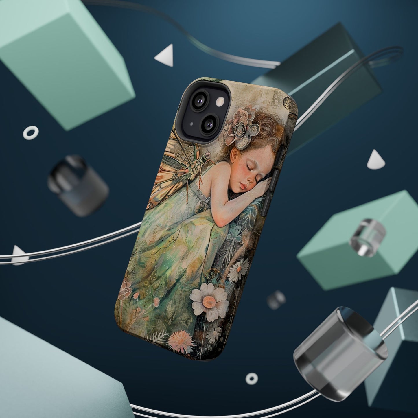 Fairy Sleeping Phone Case — Magnetic Impact-Resistant iPhone Cover
