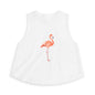 Flamingo Sketch Crop Top — Cute Tropical Graphic Tank