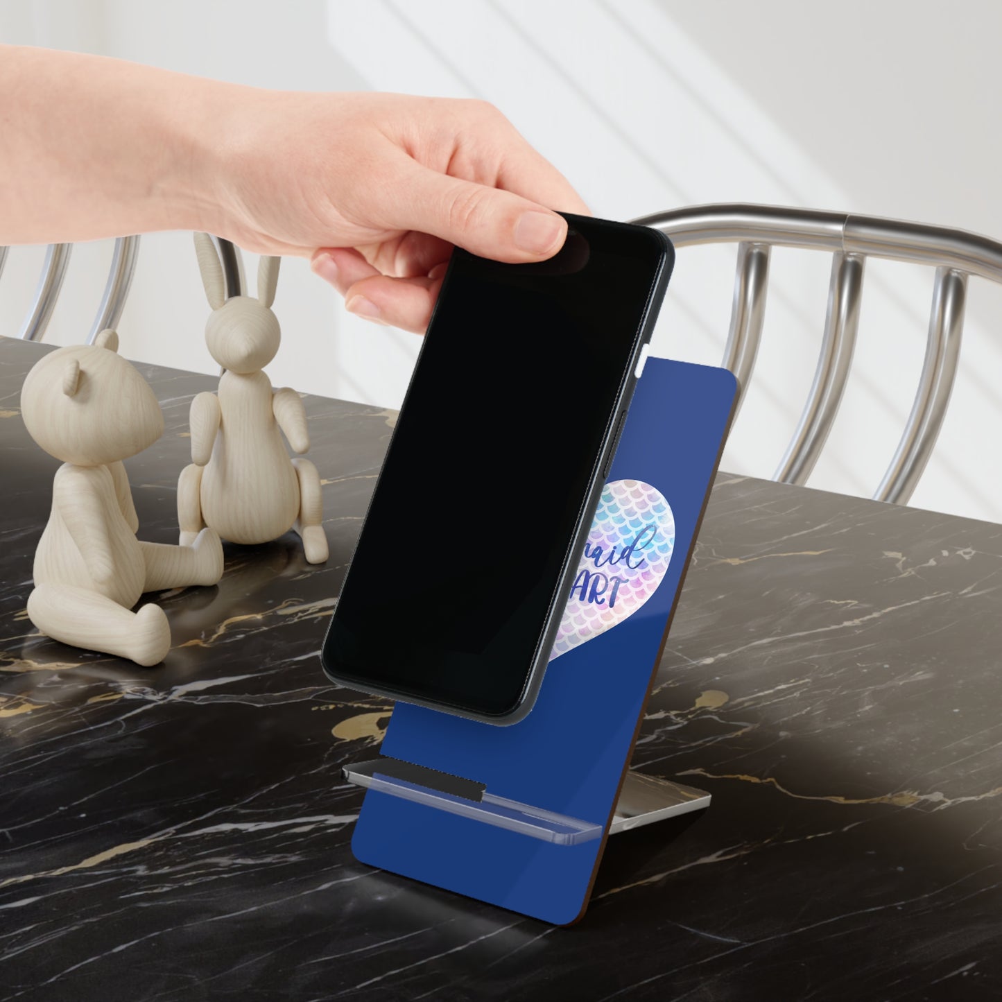Phone Stand — 'Mermaid At Heart' Foldable Mobile Display Stand