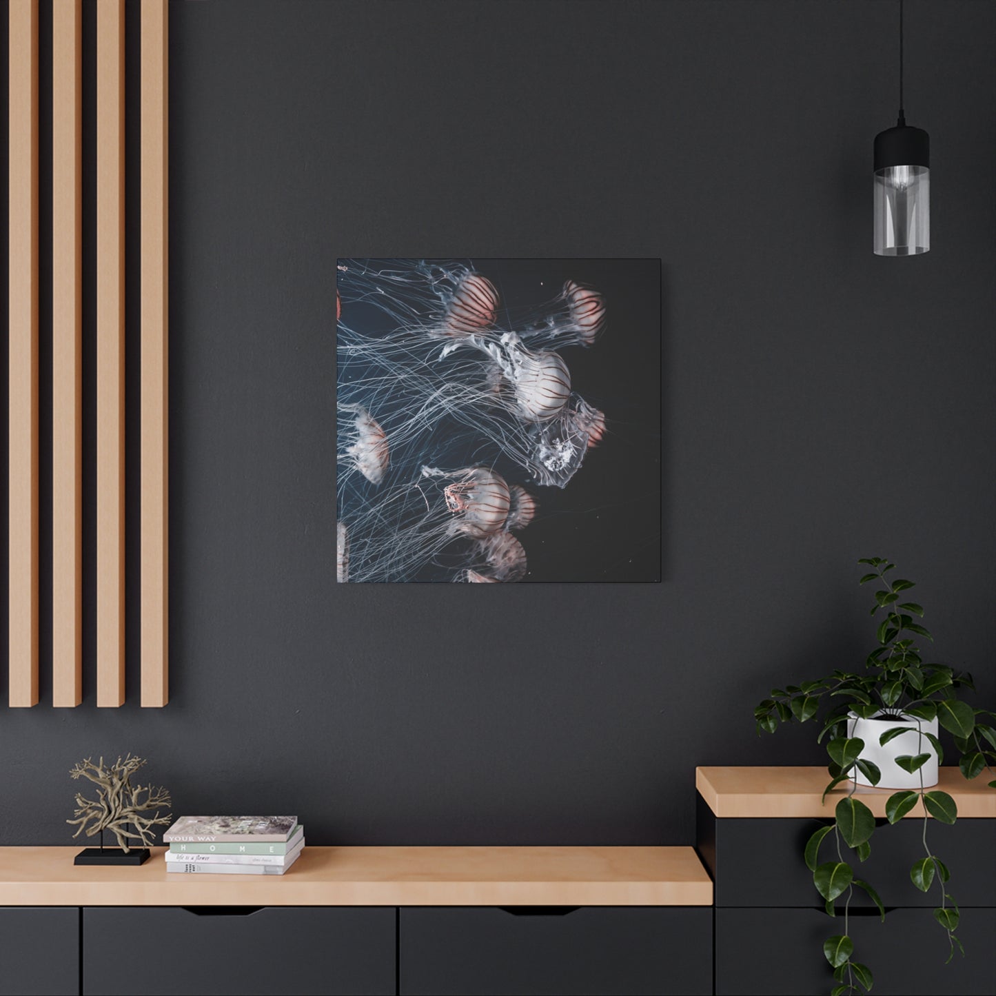 Jellyfish Swarm Matte Stretched Canvas