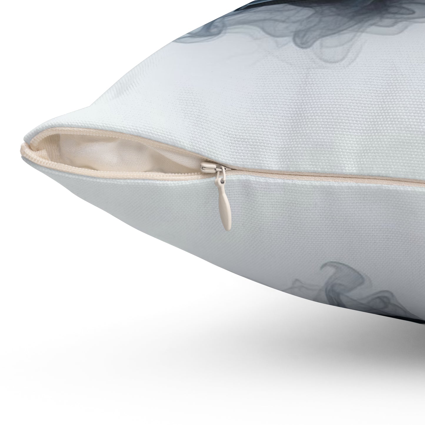 Smoky Monogram 'B' Decorative Pillow — Personalized Initial Accent Cushion