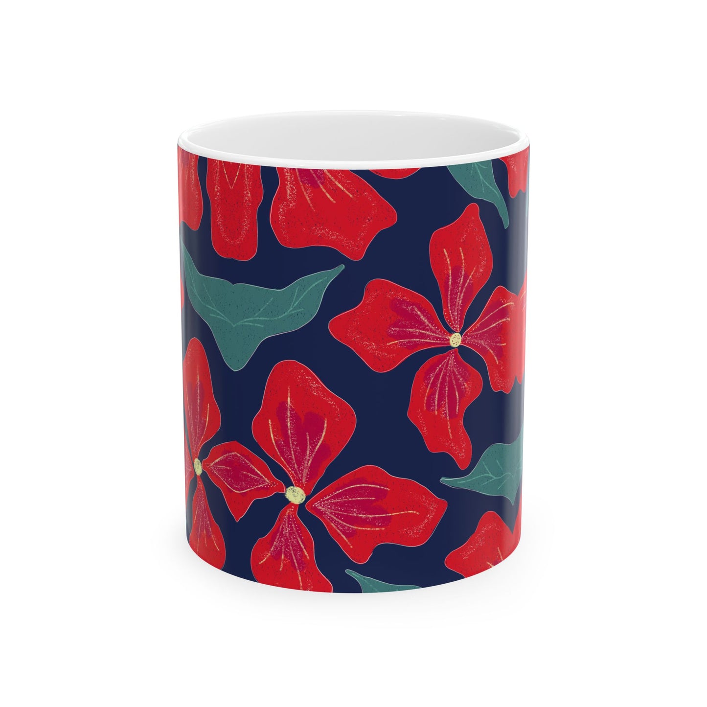 Vibrant Floral Ceramic Mug | Coffee Tea Cup, Gift for Her, Home Décor, Birthday, Mother's Day, Eco-Friendly