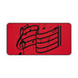 Music Notes Red Desk Mat – Musical Staff Mouse Pad for Musicians & Home Office