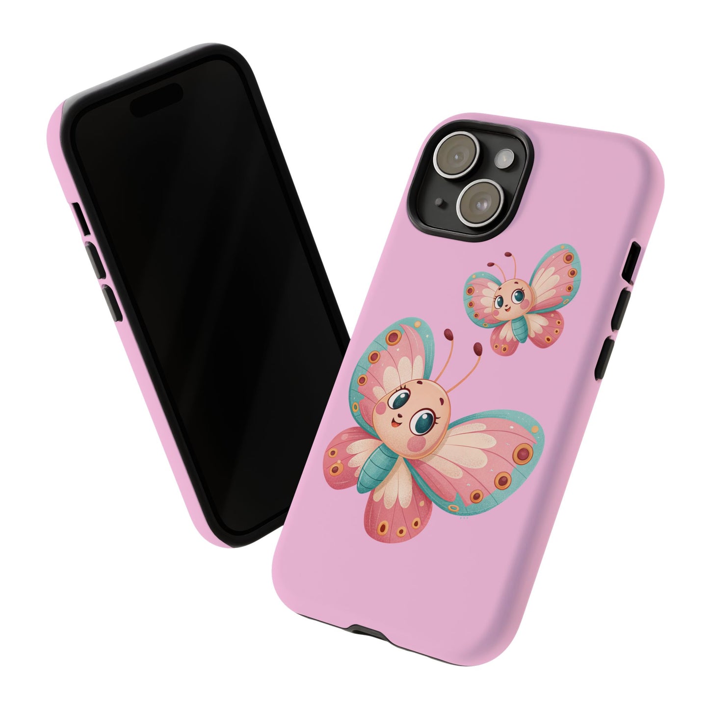 Cute Butterfly Phone Case, Tough Phone Cover, Girly Phone Accessory, Unique Gift for Her, Kids Phone Case, Floral Design Case