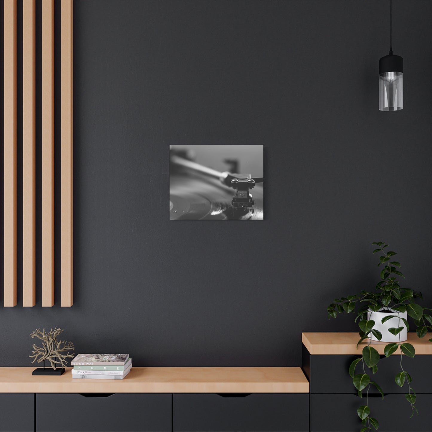 Vinyl Turntable Matte Canvas Print — Stretched 1.25" Wall Art