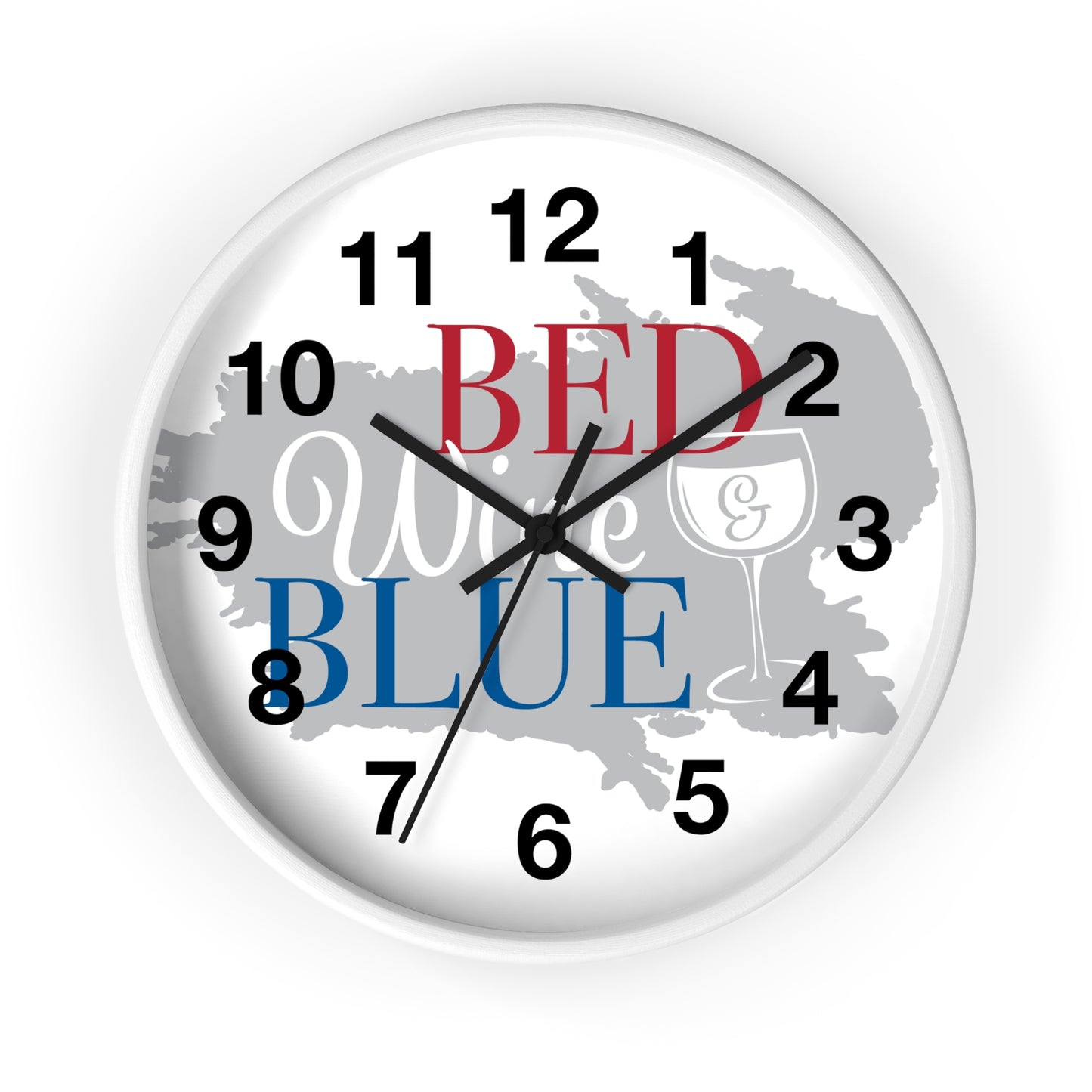 Patriotic Wall Clock - "Bed, White, and Blue" - Home Decor
