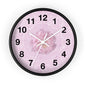 Pink Floral Wall Clock — Romantic Rose Decorative Clock for Bedroom, Nursery, or Gift