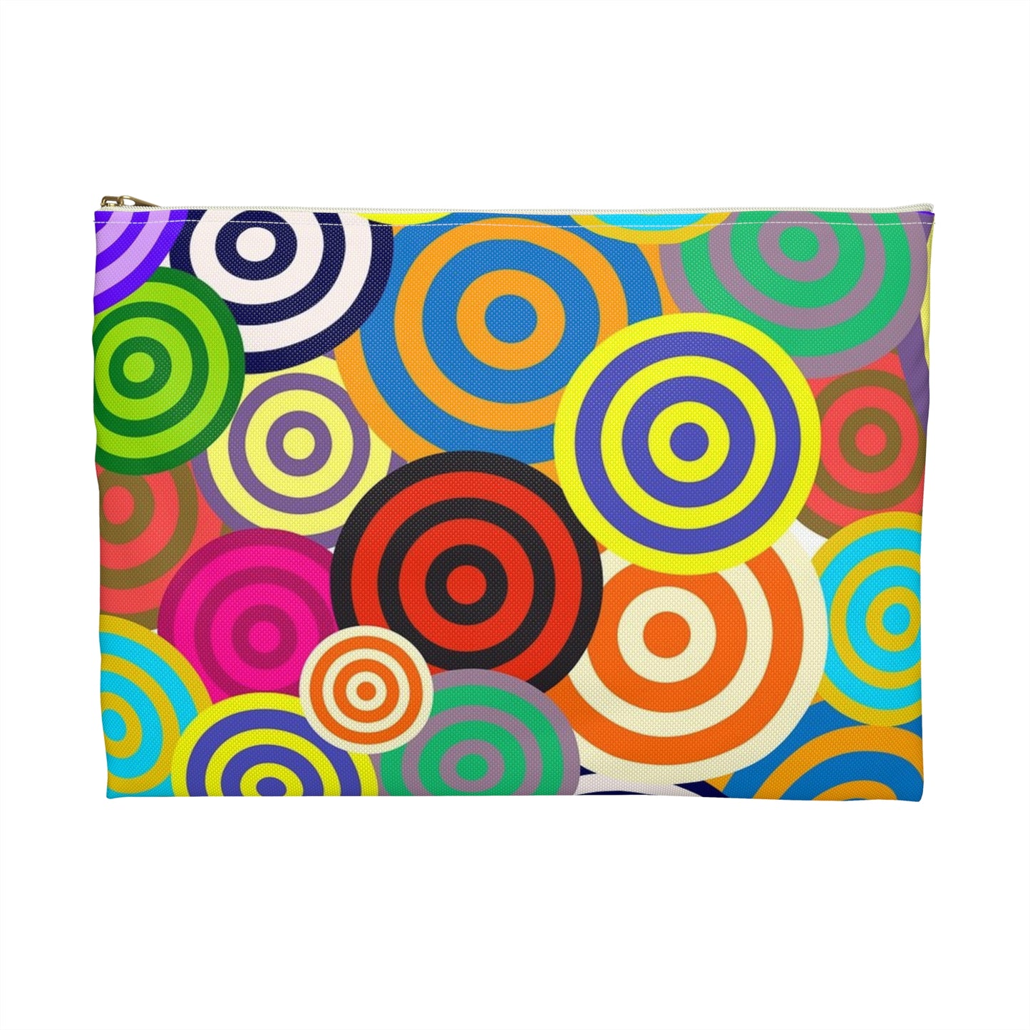 Colorful Circle Accessory Pouch, Fun Travel Organizer, Makeup Bag