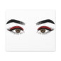 Red Lashes Wall Art Canvas — Glam Eyes Makeup Decor