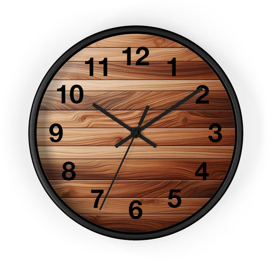 Rustic Wood Wall Clock - Natural Timber Home Decor