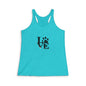 Women's Love Paw Print Racerback Tank - Pet Lover's Gym Top, Gift for Dog Moms, Workout Shirt, Animal Lover Apparel, Birthday Gift