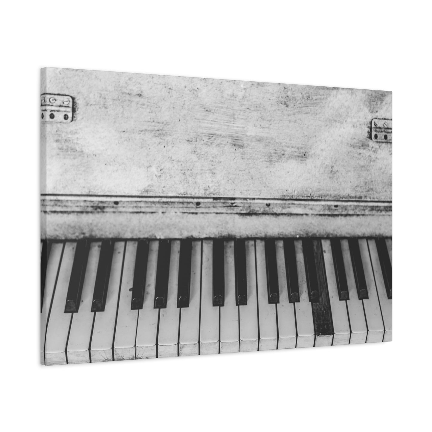 Vintage Piano Keys Matte Canvas Print