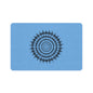 Pet Food Mat — Blue Mandala Paw Print Design (12x18)