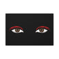 Red Lashes Wall Art Canvas — Glam Eyes Makeup Decor