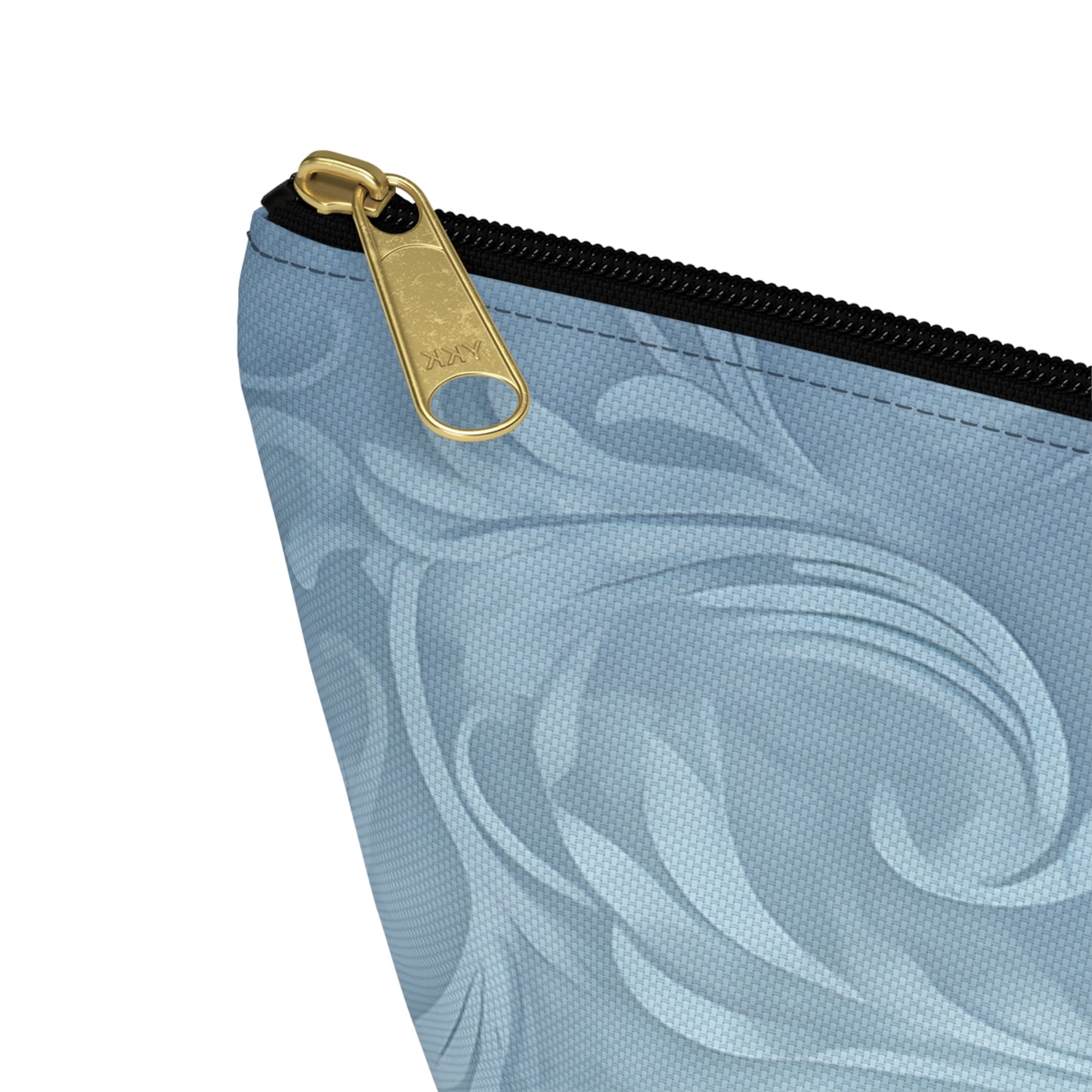 Blue Floral Swirl Accessory Pouch — T-Bottom Makeup & Travel Zip Bag