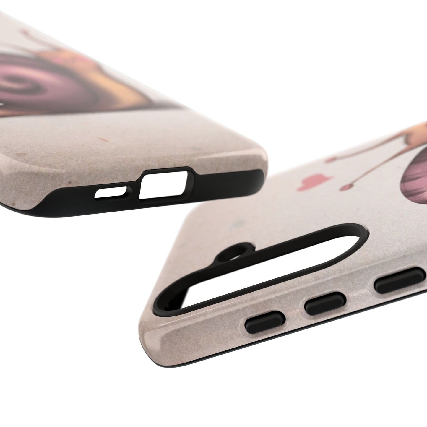 Cute Snail Phone Case — Pink Heart Cartoon Protective iPhone Cover