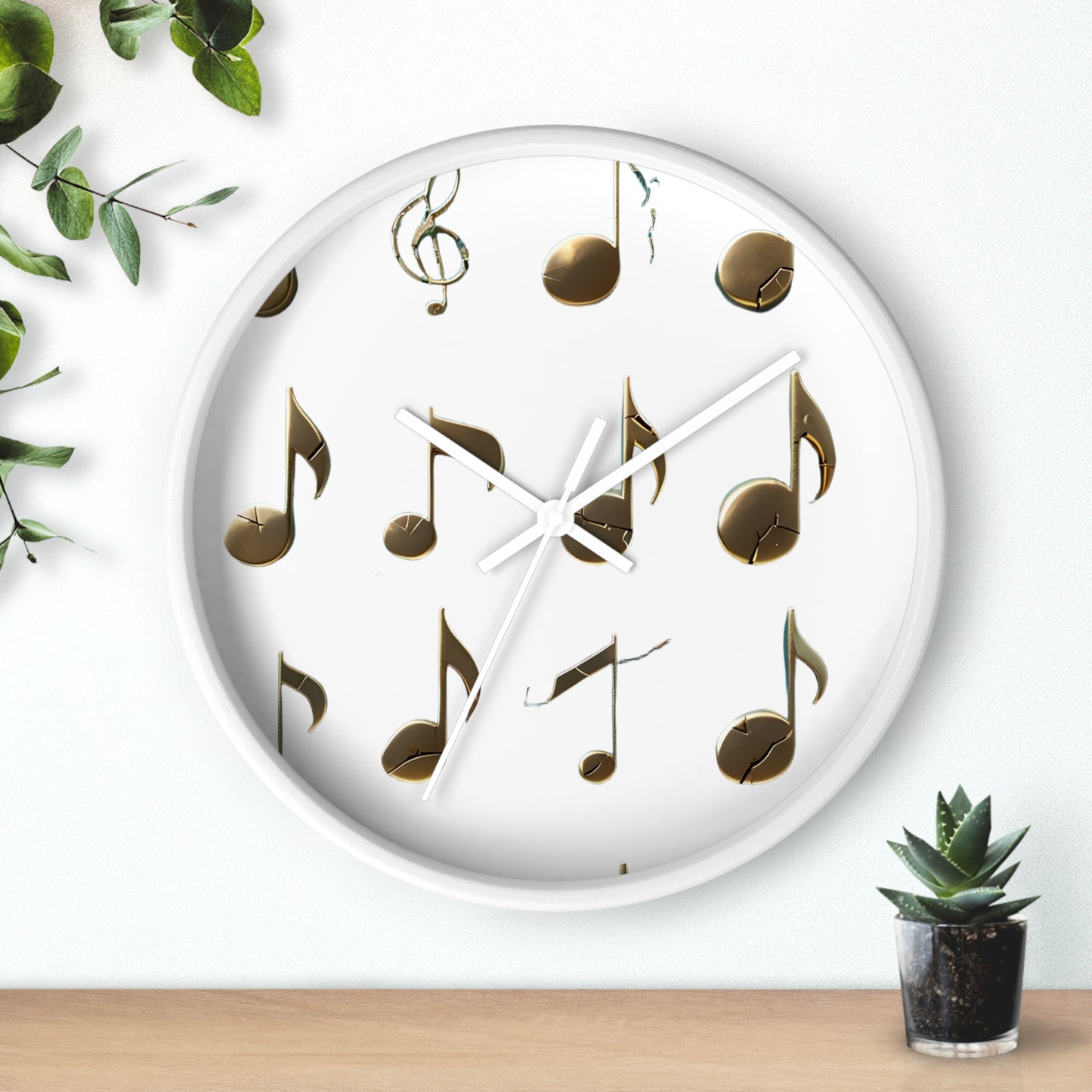 Musical Notes Wall Clock - Perfect for Musicians, Music Lovers