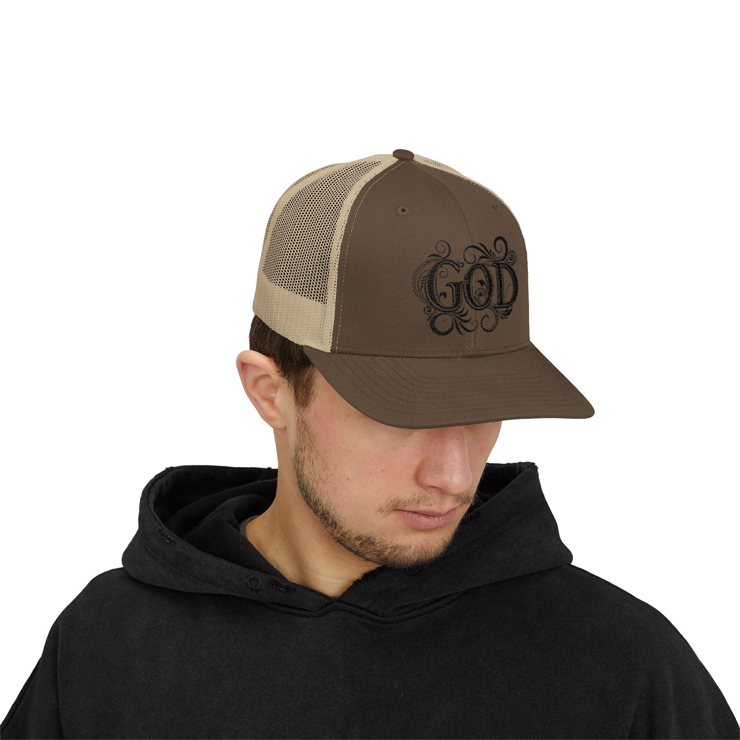 Divine Faith Snapback Trucker Cap - Spiritual Fashion, God Theme hat, Outdoor Style, Gift for Believers, Casual Wear