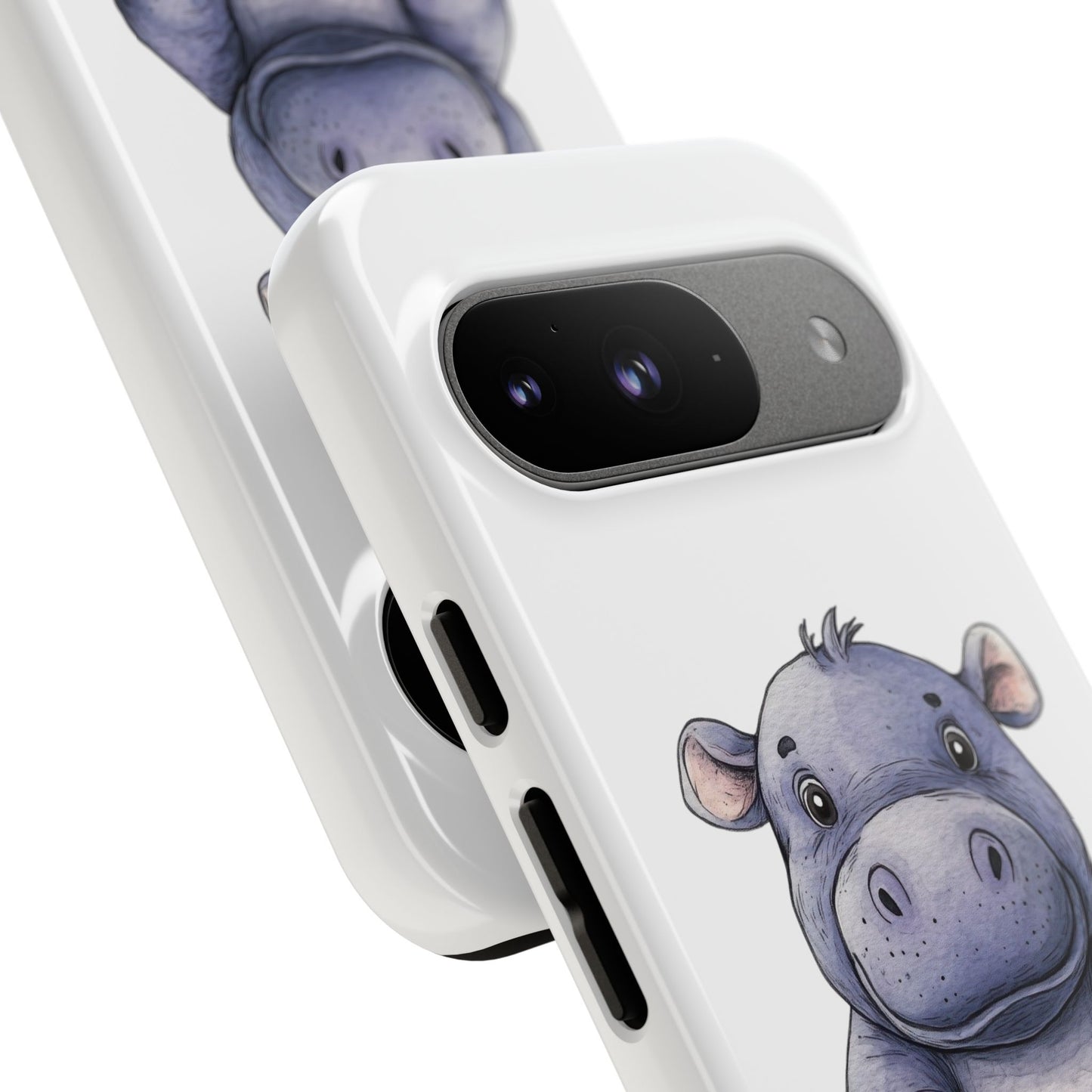 Cute Hippo Phone Case, Unique Tough Cases, Animal Lover Gift, Cute Animal Design, Baby Animal Phone Accessory
