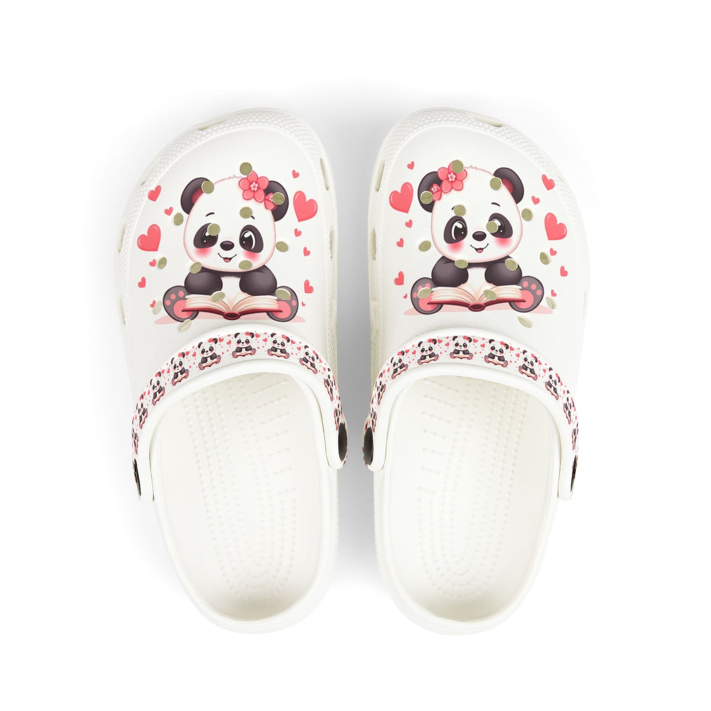 Kids Panda Heart Clogs