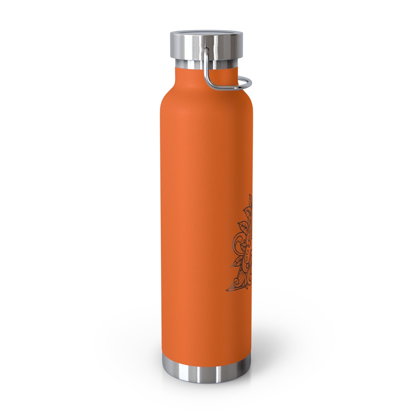 Boho Art Cold Drink Tumbler- Letter A, Personalized Water Bottle, Yoga Gift, Stylish Insulated Flask