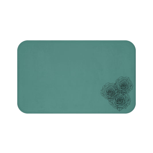 Elegant Floral Bath Mat - Decorative Shower Rug, Home Décor, Bathroom Accessory, Gift for Housewarming, Eco-Friendly Design