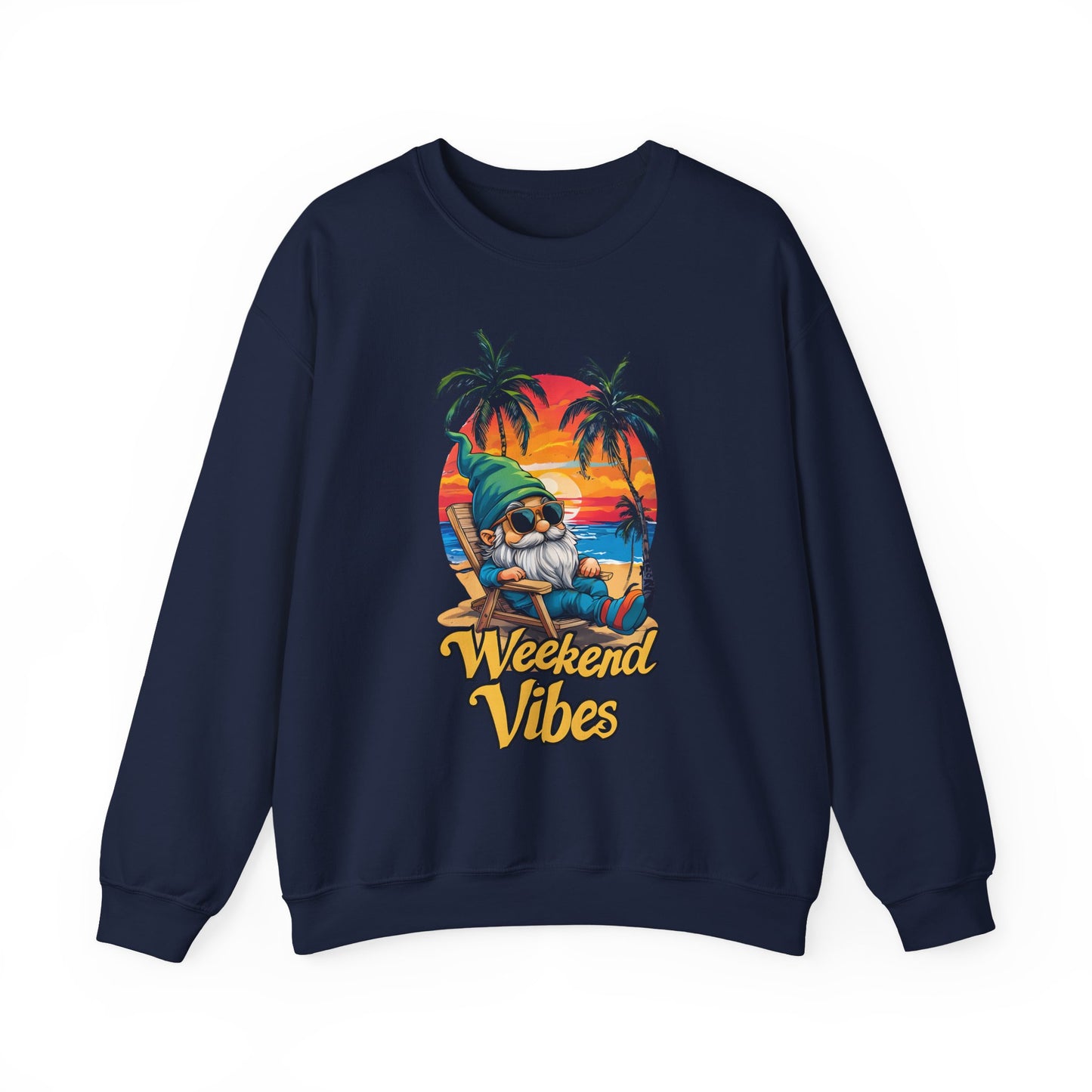Crewneck — "Weekend Vibes" Tropical Gnome Sweatshirt