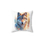 Majestic Wolf Print Pillow