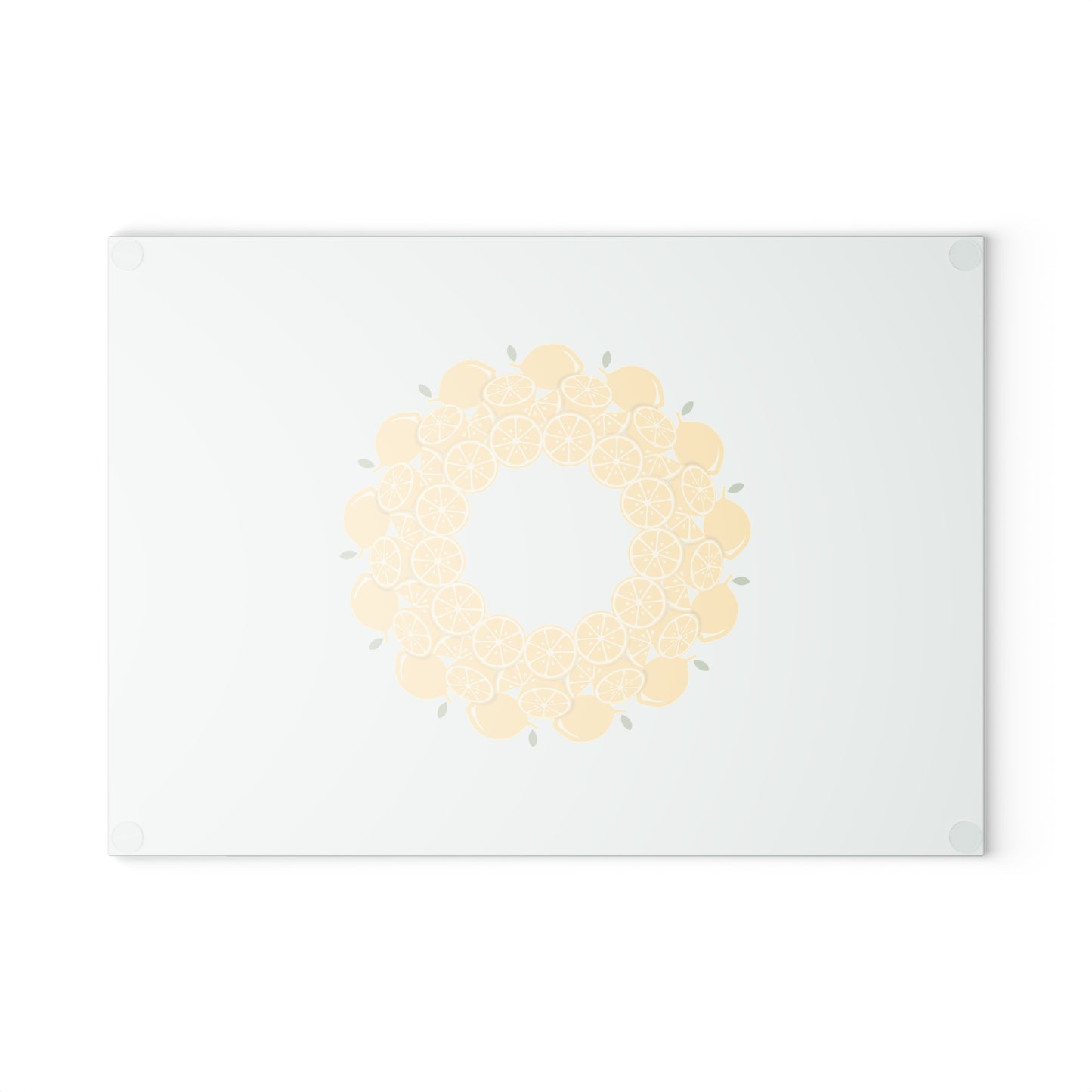 Lemon-Themed Glass Cutting Board | Kitchen Decor, Gift for Chefs, Foodie Present, Summer Cooking, Home & Garden