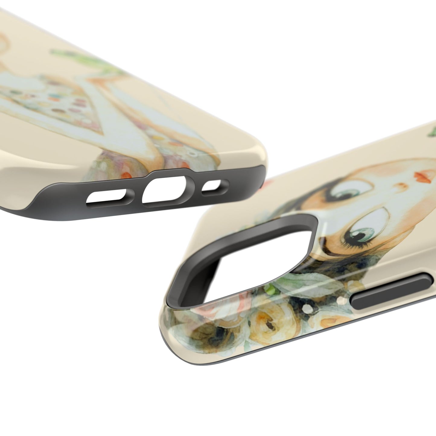 Whimsical Girl with Frog Magnetic Impact Phone Case