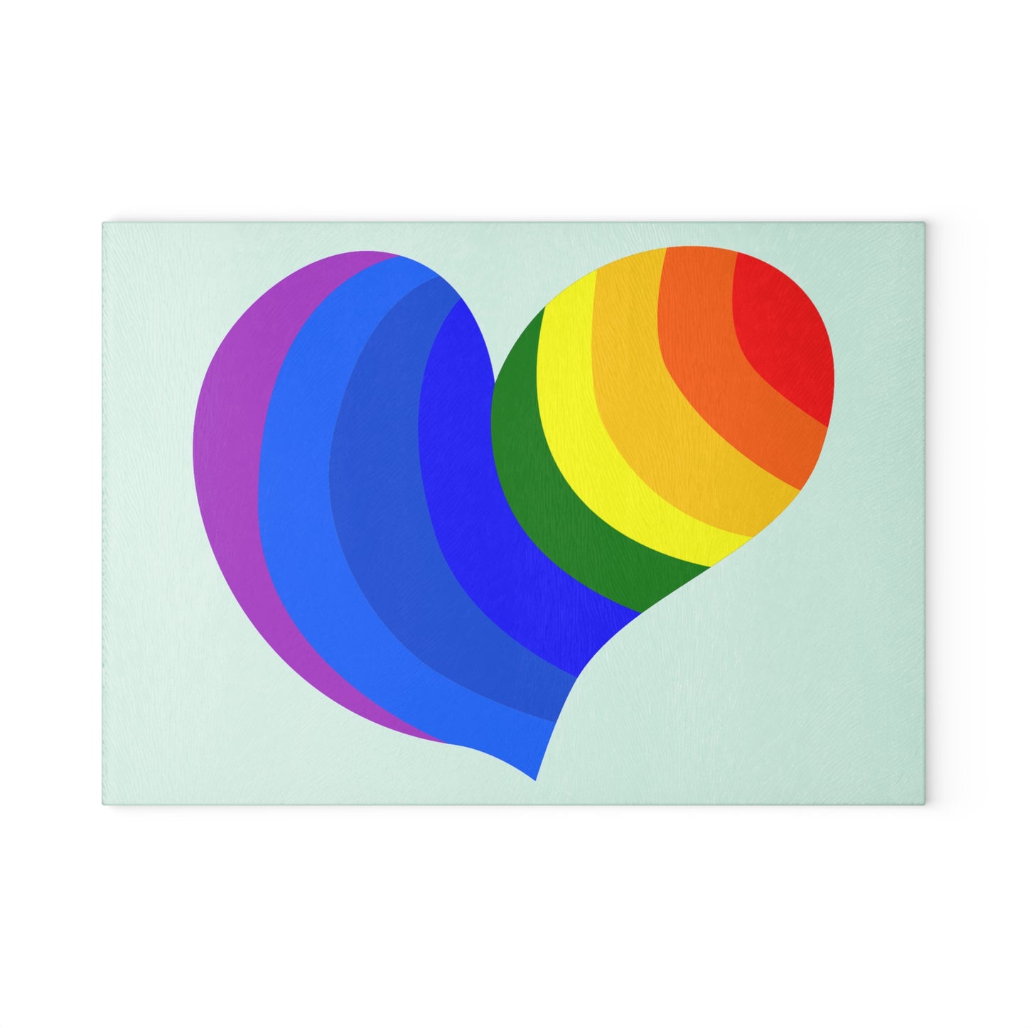 Colorful Heart Glass Cutting Board | LGBTQ