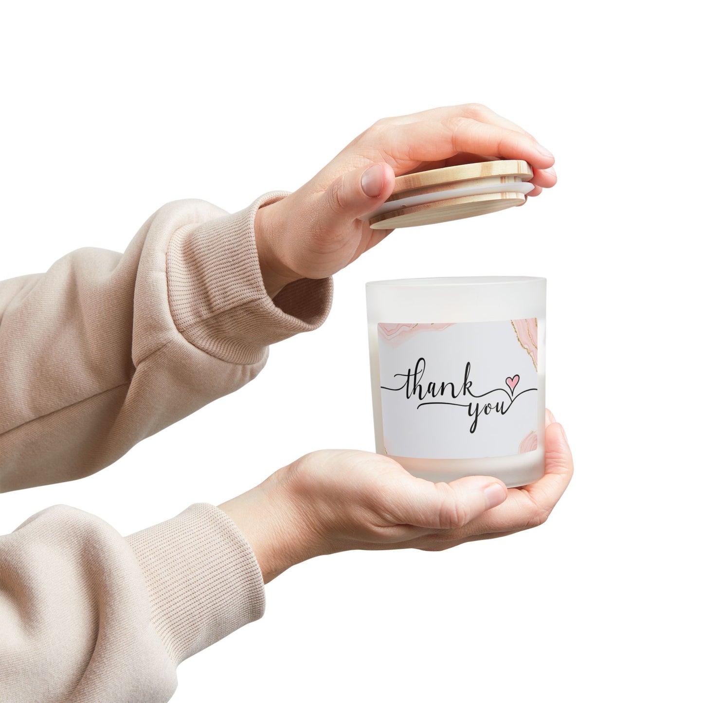 Frosted Glass Candle, 11oz